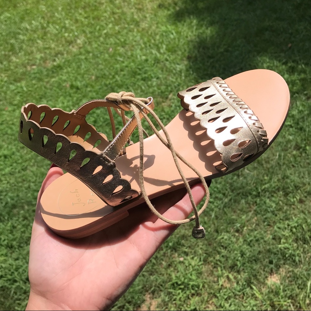 Jack Rogers gold sandals